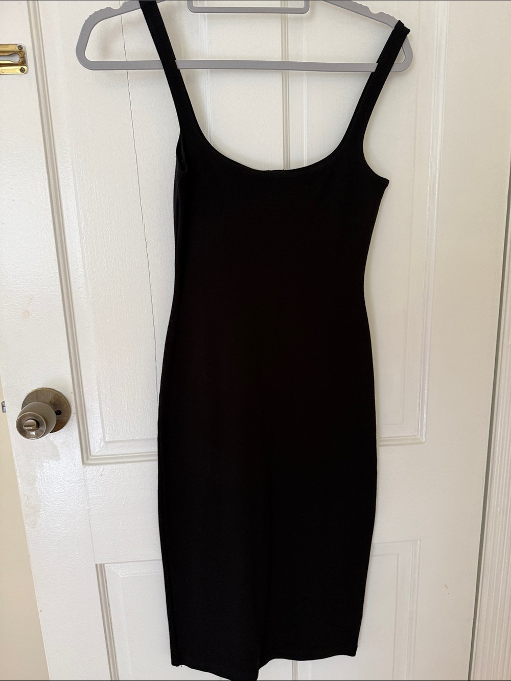 American Apparel Black Tank Midi Dress